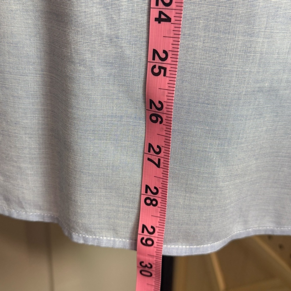 LOFT Light Blue Tunic Blouse XS Chambray Button Front Work Casual Minimalist - Picture 5 of 10